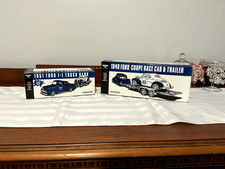 ERTL WIX Die Cast 1951 Ford F-1 Truck Bank 1940 Ford Coupe Race Car w/ Trailer