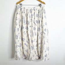 Lucky Brand Hem Tropical Midi Skirt Size Large