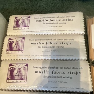 Professional esthetician waxing supplies and strips