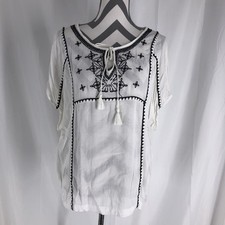 Mujer Forever 21 Contemporáneo Manga Corta - Cuello en V - Blusa Campesina / Top S