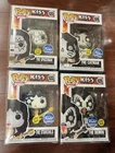 Funko Pop KISS Set Of 4 Shop Exclusive Glow In The Dark GITD 121 122 123 124