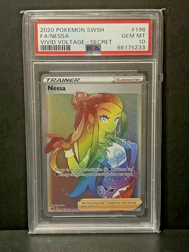 Nessa 196/185 Vivid Voltage Rainbow Secret Rare Pokemon PSA 10