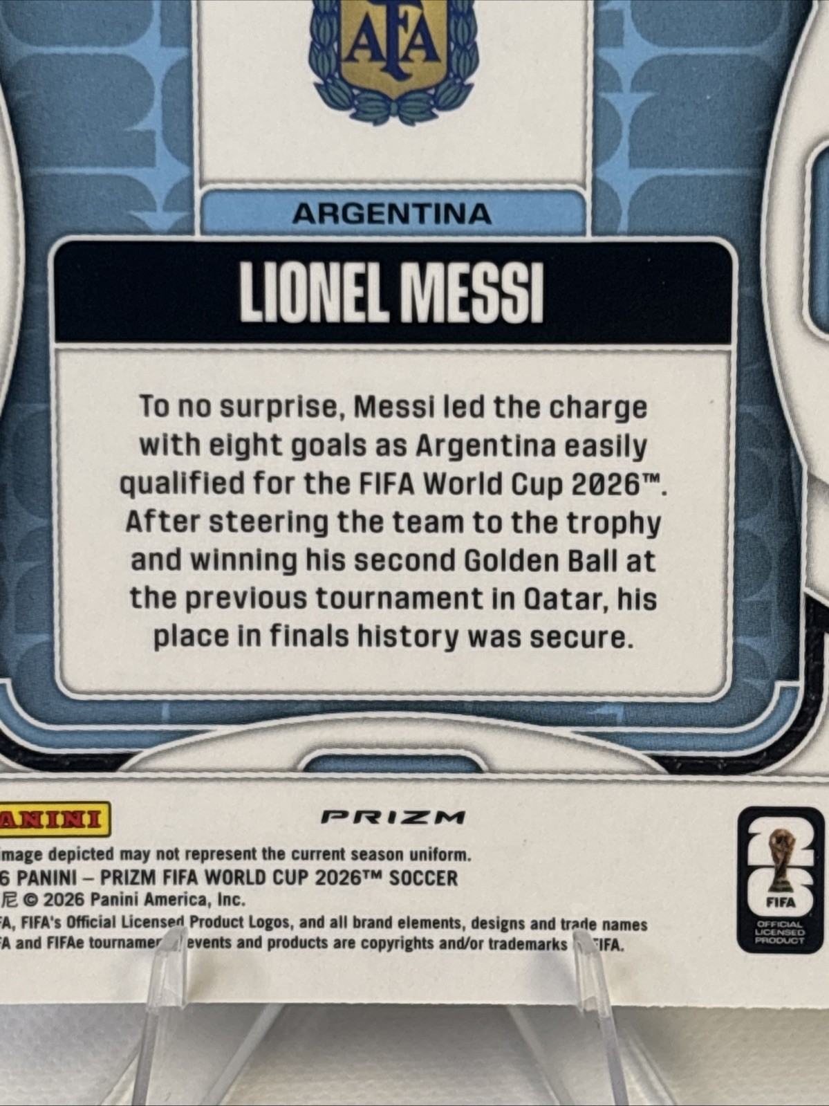 2026 Panini Prizm FIFA World Cup World Cup #10 Lionel Messi Argentina WAVE PRIZM view 13