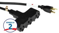 ProCo E143-12PB 14-gauge NEMA 5-15P to 3 NEMA 5-15R Power Extension Cord 2