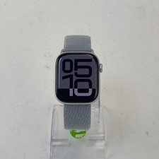 GPS Only Apple Watch Series 10 42MM Silver with Blue Cloud Sport Loop MWWD3LW/A