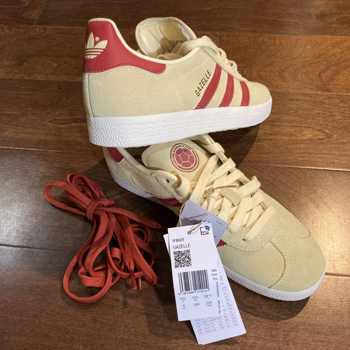 adidas gazelle silver green womens adidas Gazelle 'Team Victory Red Off White Cream White' Men's Shoes 9.5