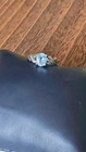 Vintage Sterling Silver Celtic Style Aqua Ring Stamped 925 And Makers Mark
