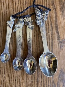 Butterflies Measuring Spoon Set Metal/ Spring