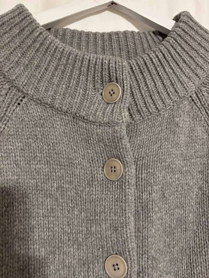 Cárdigan Talbots 1X Suéter Gris Lana Cachemira Gris Botones Aline Foto 4 de 4