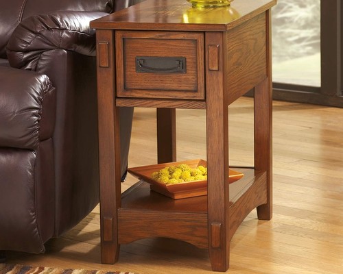 Breegin New Traditional Wooden Chair Side End Table with 1 Drawer and 1 Fixed... - Picture 4 of 12