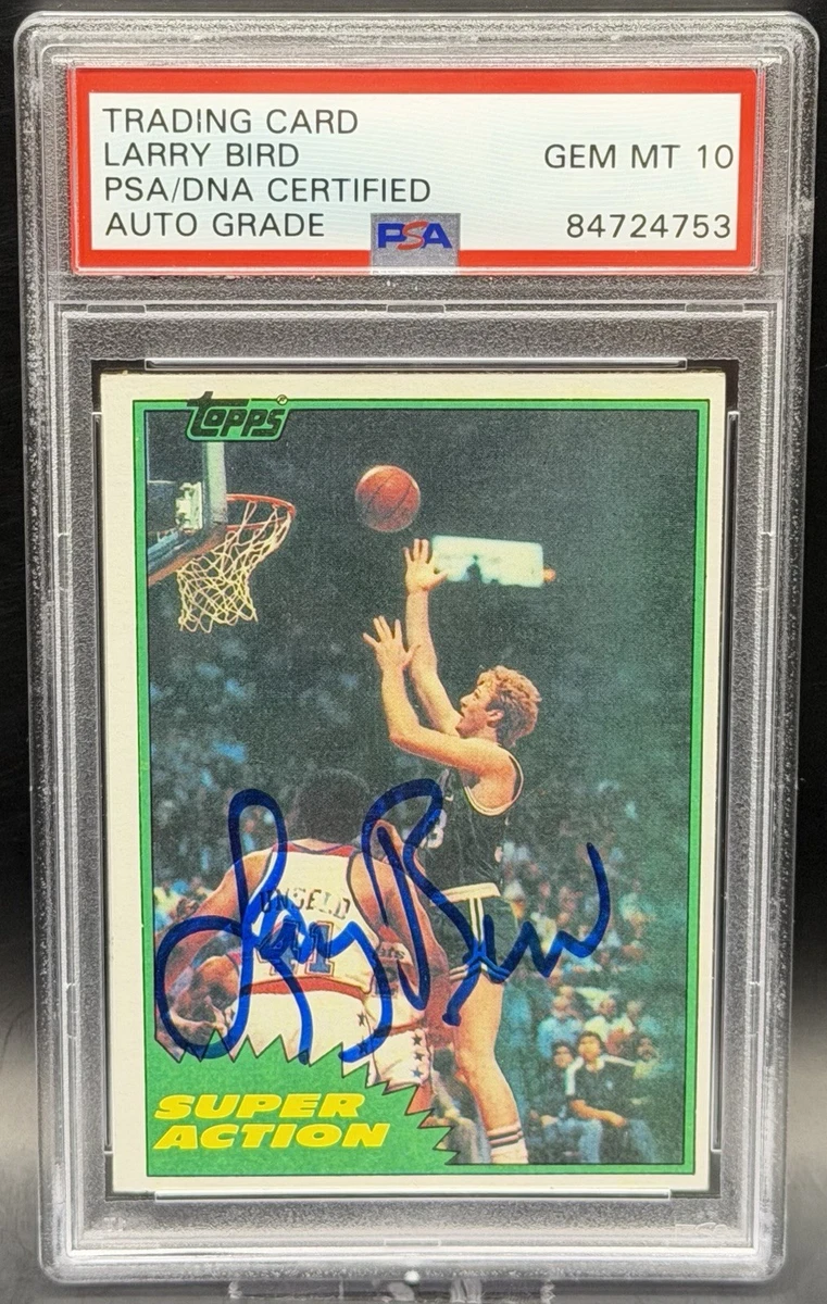 Topps Larry Bird Basketball Autographed Sports Trading Cards