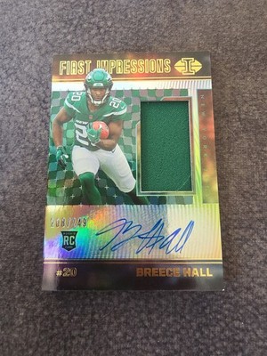 2022 Panini Illusions BREECE HALL Rookie Patch Auto /249 RPA First Impressions