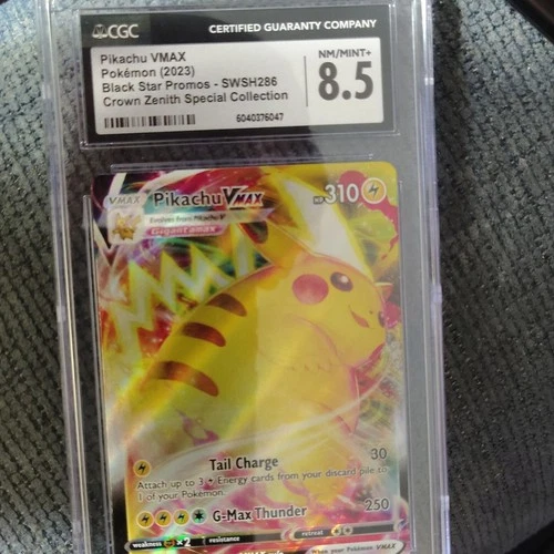 Pokémon Pikachu VMAX Promo Holo SWSH286 Sword & Shield CGC 8.5 Graded Card