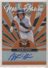 2019 Leaf Valiant New Dawn Orange Prismatic 27/35 Nasim Nunez #ND-NN1 Auto uk2
