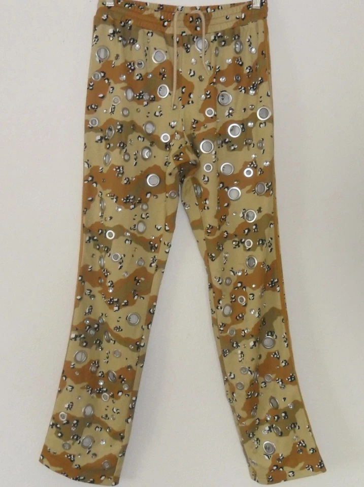 Pantalón de chándal Adidas x JEREMY SCOTT CRYSTALS con tachuelas, grande, personalizado, rave, EDM Foto 2 de 4