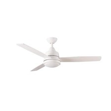 HAMPTON BAY Caprice 52 in. Integrated LED Matte White Ceiling Fan, Light, Remote