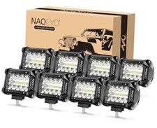 4 Inch LED Pod Lights, 480W 48,000LM LED Fog/Driving/Off Road Lights 8 Pcs