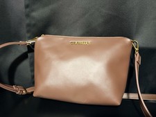 Steve Madden Small Hobo Shoulder Bag Chocolate Brown Gold Hardware