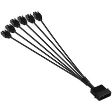Molex to 4 Pin Fan Cable 12V Full Speed PC Fan Power Splitter, 6PCS 4-Pin