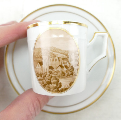 Fürstenberg Kloster Walkenried Mokka Espresso Tasse + Untertasse S-6077