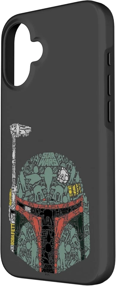 Funda Carcasa iPhone 17 16 ProMax Antigolpes Star Wars Boba Fett Icono Relleno Estuche Foto 3 de 4
