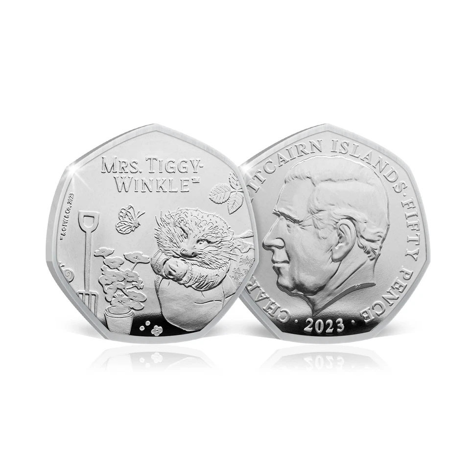 Juego de 6 monedas anuales Beatrix Potter El mundo de Peter Rabbit 2023 BU 50p £2 £5 Foto 4 de 4