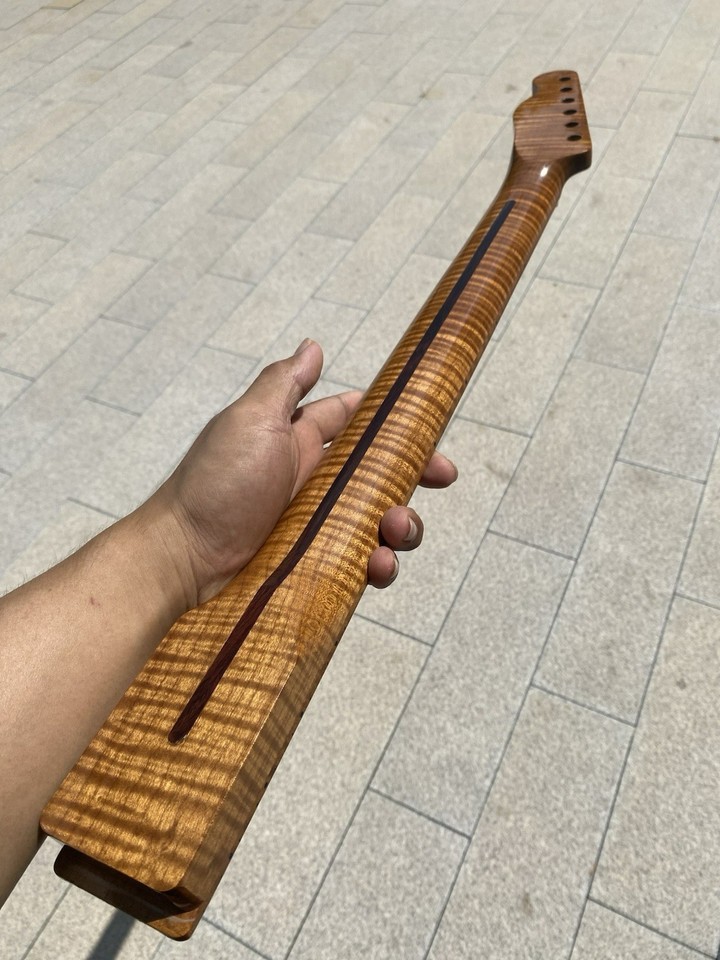 Collo chitarra elettrica AAAA acciaio inox 22Fret TELE fiamma lucida acero