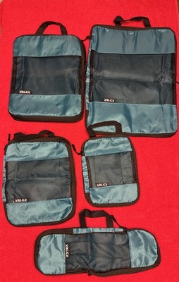 Compression Packing Cubes for Travel,5 Set of Packing Cubes for Blue/Green