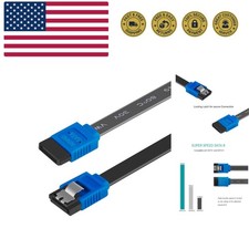 SATA Cable III, SATA Cable III 6Gbps Straight HDD SDD Data Cable with Locking...