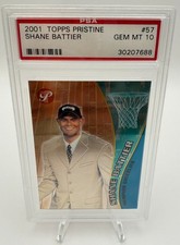 2001 Topps Pristine  Shane Battier #57 Refractor (RC) NBA Basketball Card PSA 10