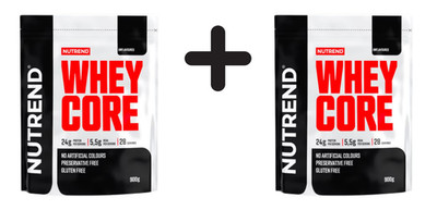 2 x Nutrend Whey Core, Unflavoured - 900g (36,08 EUR/kg)