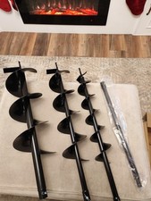 Post Hole Auger Set x 3. 100mm 150mm 200mm Ground Fence  Drilling Plant Tree