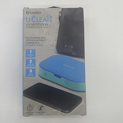 ADURO U-clean UV Sanitizing Smartphone Box Kills 99% Bacteria Viruses Teal NEW