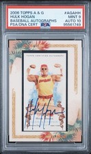 Hulk Hogan PSA 9 AUTO 10 🔥 2006 TOPPS Allen & Ginter BASEBALL AUTOGRAPHS Mini