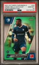 2021 TOPPS CHROME BUNDESLIGA GREEN REFRACTOR ARMEL BELLA KOTCHAP 62/99 PSA 10