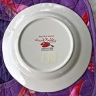 Red Hat Society Lot Of 2 Hand painted Plates And Casserole Carrier — photo 5