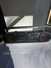 Vtg GE AM/FM Radio Dual Cassette Player W/Equalizer 3-5639A TESTED