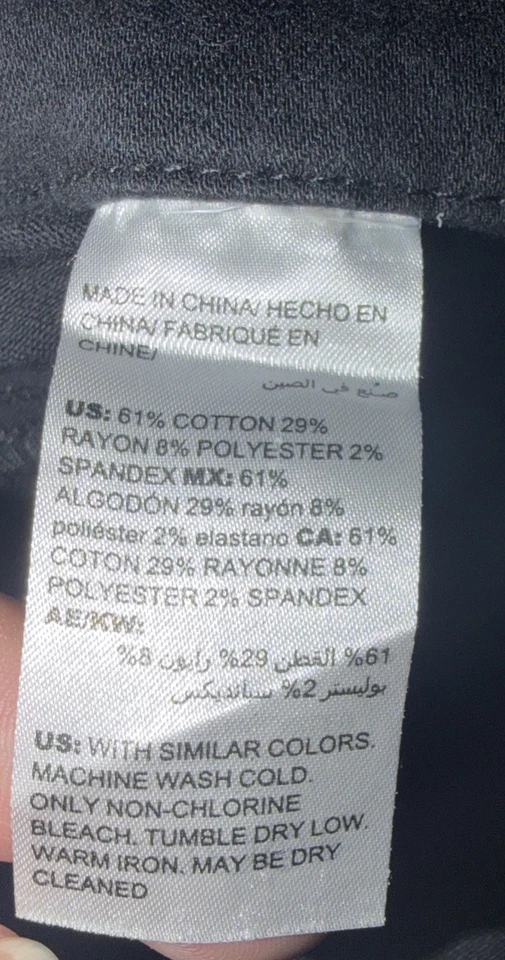 *Chico's So Slimming Girlfriend Pantalones de mezclilla de pierna recta negros para mujer talla 2S/00S Foto 4 de 4