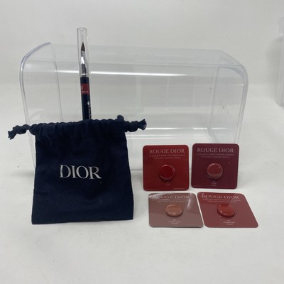 GWP Dior 4 Sample Card Rouge Lipstick Plus Drawstring Brand Pouch