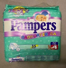 Vintage Diapers Nappies Couche Pampers - 1999 -Sealed
