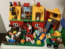 Lego Duplo Großer Bauernhof + Kleiner Bauernhof Bauplatte Tiere Traktor Konvolut