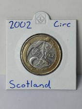 2002 Scotland Commonwealth £2 Two Pound Coin Games Circulated Scotland Flag