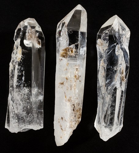 Quartz Crystal Points Clear Lemurian Crystals Colombia 3 pcs. 50-62mm H1364 - Picture 5 of 11
