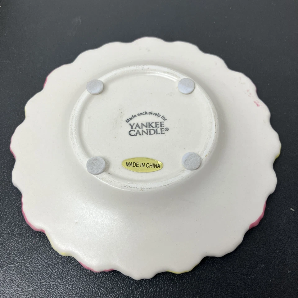 Yankee Candle Illuma-Tampa Conjunto de Sombra e Bandeja Verde Rosa Margarida Floral Cerâmica - Imagem 3 de 4