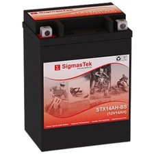 SigmasTek STX14AH-BS SLA Battery for Yamaha 350CC YFM350G, FG Grizzly, 2007-2010