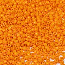 Opaque Orange Color 3mm Seed Beads About 3600pcs/100Grams in Bag, 8/0 Glass Craf