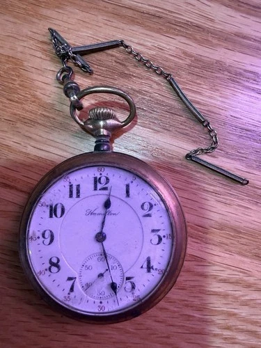 Antique Hamilton Grade 972 Pocket Watch 17J 5 Adj Lever Set c1915