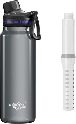 Membrane Solutions 36oz Grey Tritan Wasserfilter Flasche mit ACF + UF 0,1μm Filtra