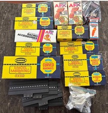 Aurora Model Motoring HO Track and accessories large lot with boxes - SEE