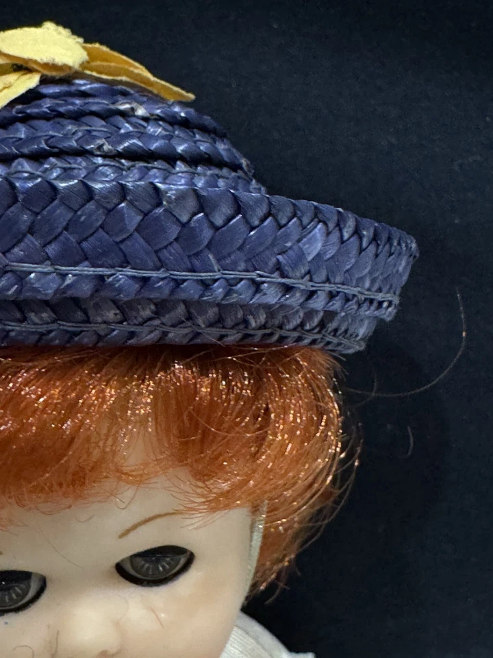 Sombrero de muñeca vintage azul amarillo flor Vogue Ginny sombrero escolar LEER sombrero solo sin muñeca Foto 4 de 4